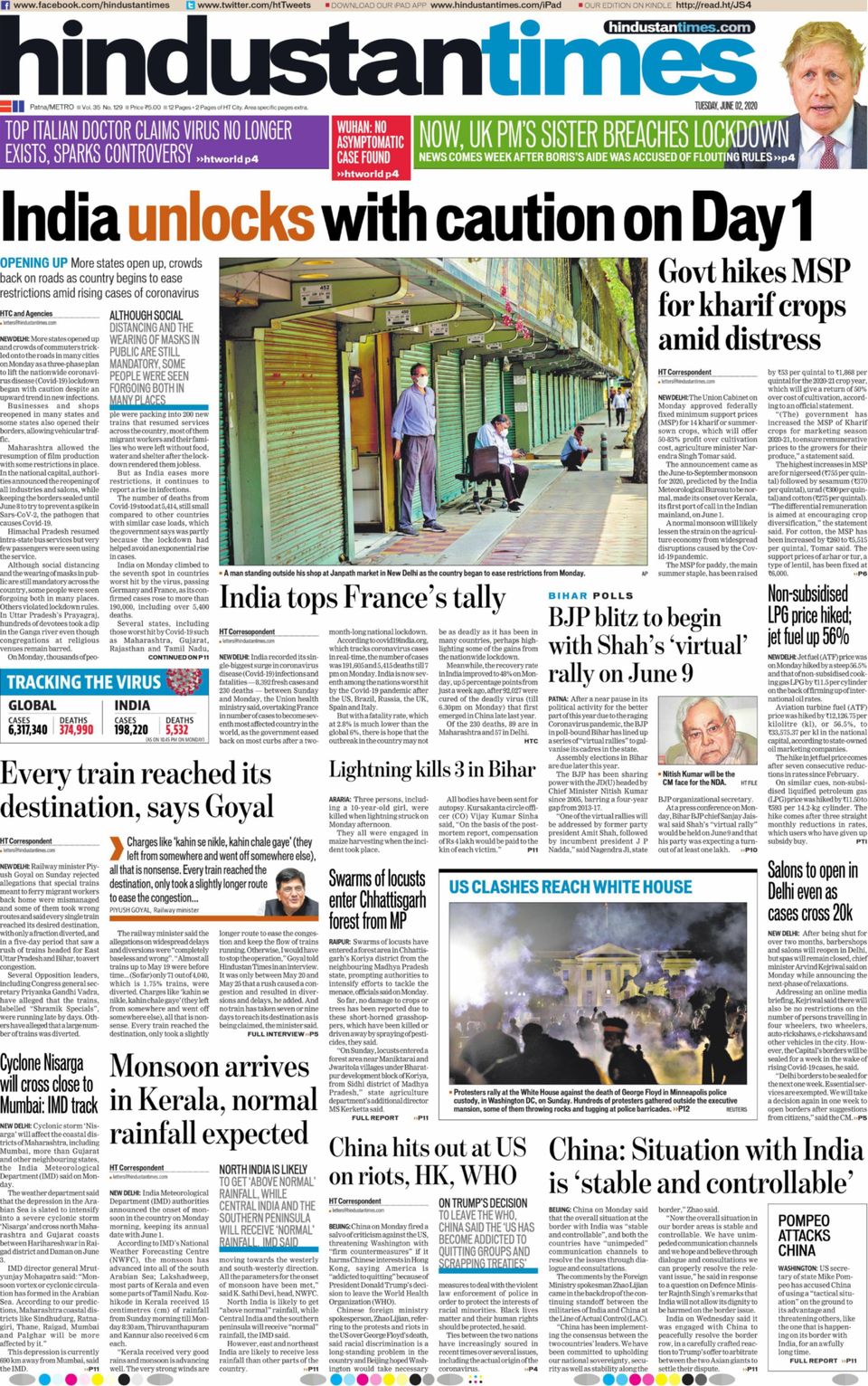 Hindustan Times Patna June 02 2020 Newspaper Get Your Digital