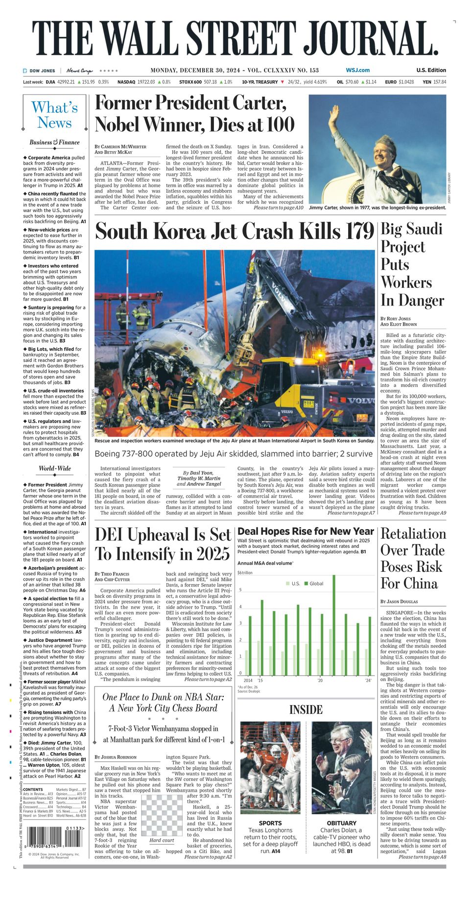 Get Digital Access To The Wall Street Journal December 30 2024 Issue