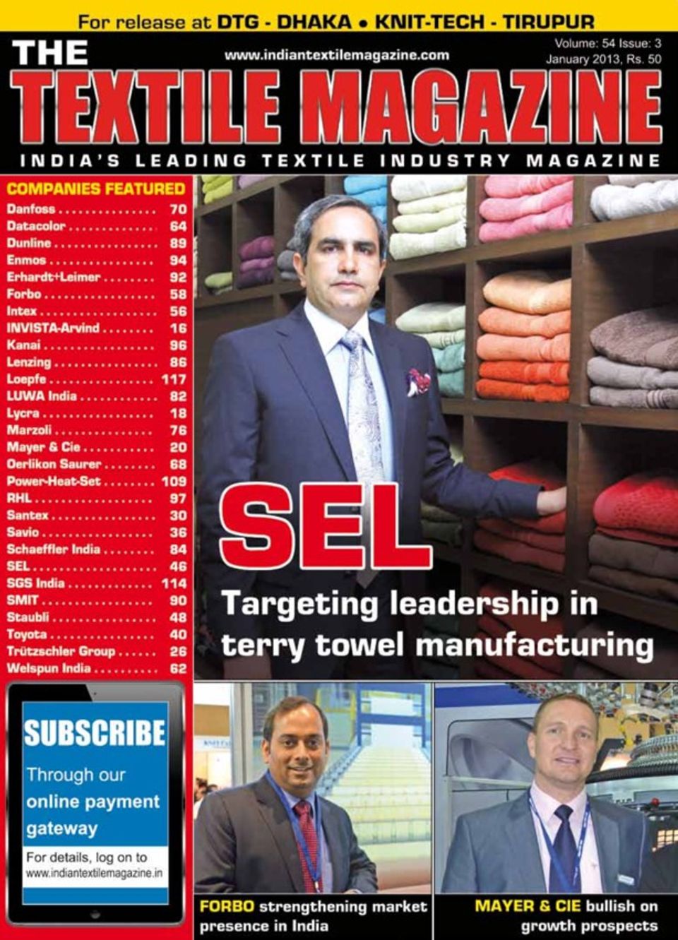 The Textile magazineJanuary 2013 Magazine Get your Digital Subscription