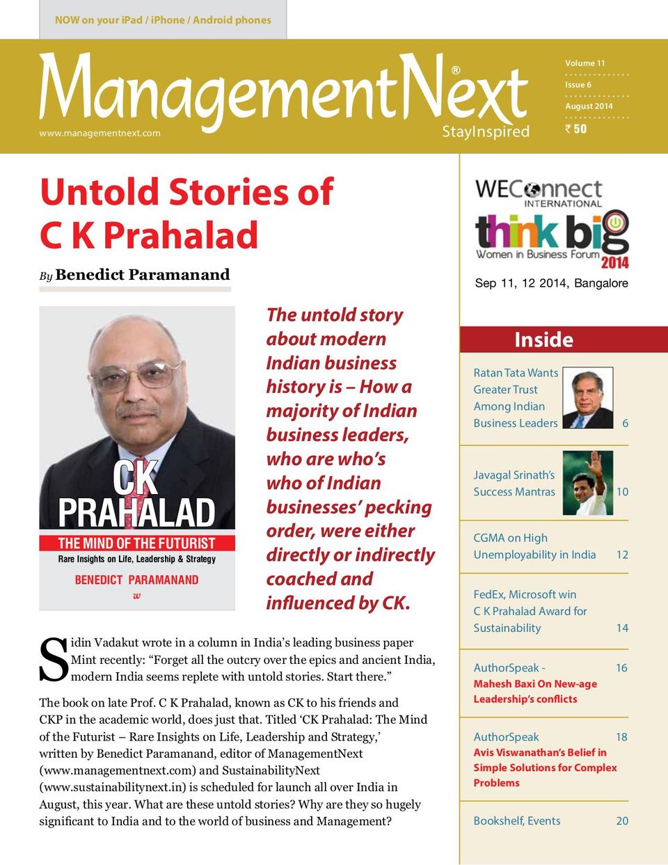 Management NextAugust 2014 Magazine Get your Digital Subscription