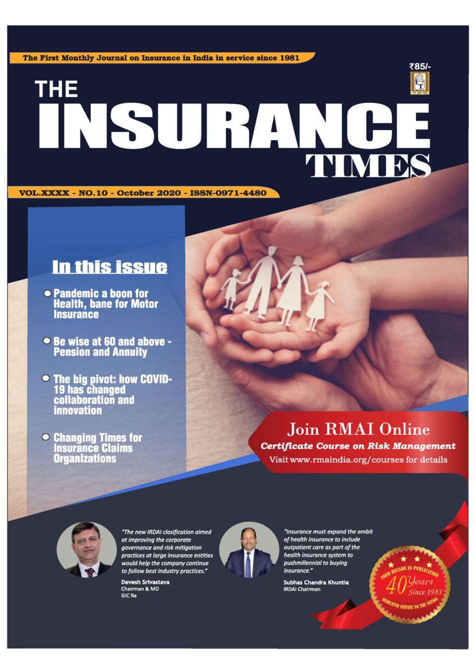 THE INSURANCE TIMESOctober 2020 Magazine Get your Digital Subscription