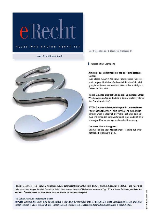 eRecht Newsletter