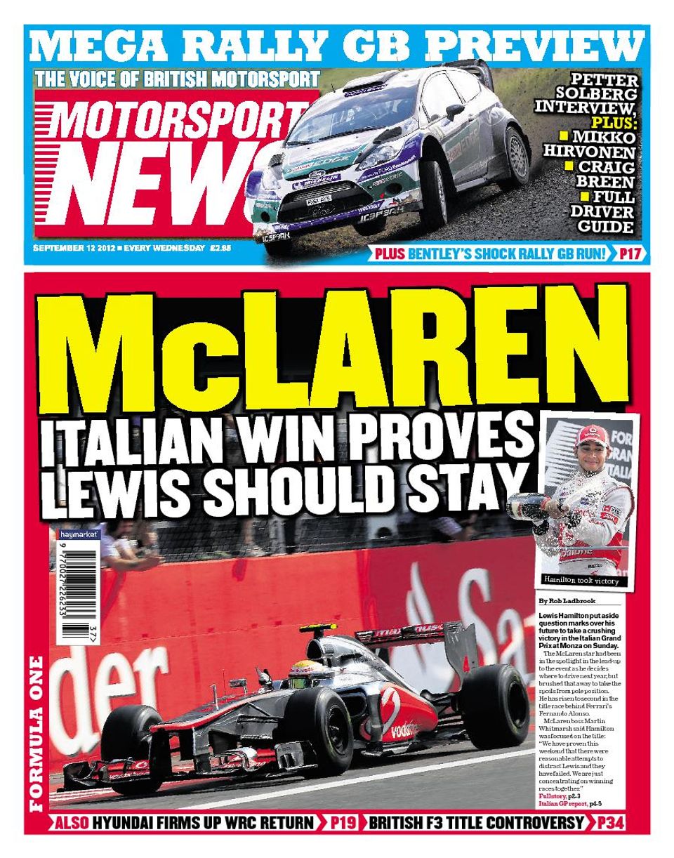 Motorsport NewsSeptember 12, 2012 Magazine Get your Digital Subscription