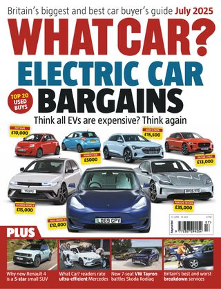 What Car? UK Magazine Cover - July 2025 Edition