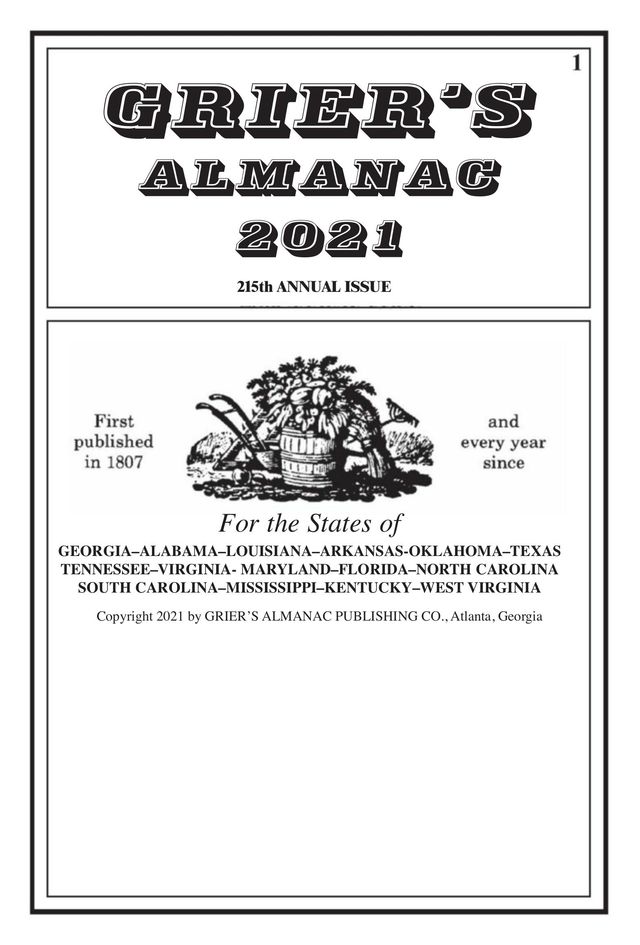 Grier's Almanac
