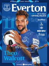 Everton Programmes - Everton v Crystal Palace Everton v Crystal Palace
