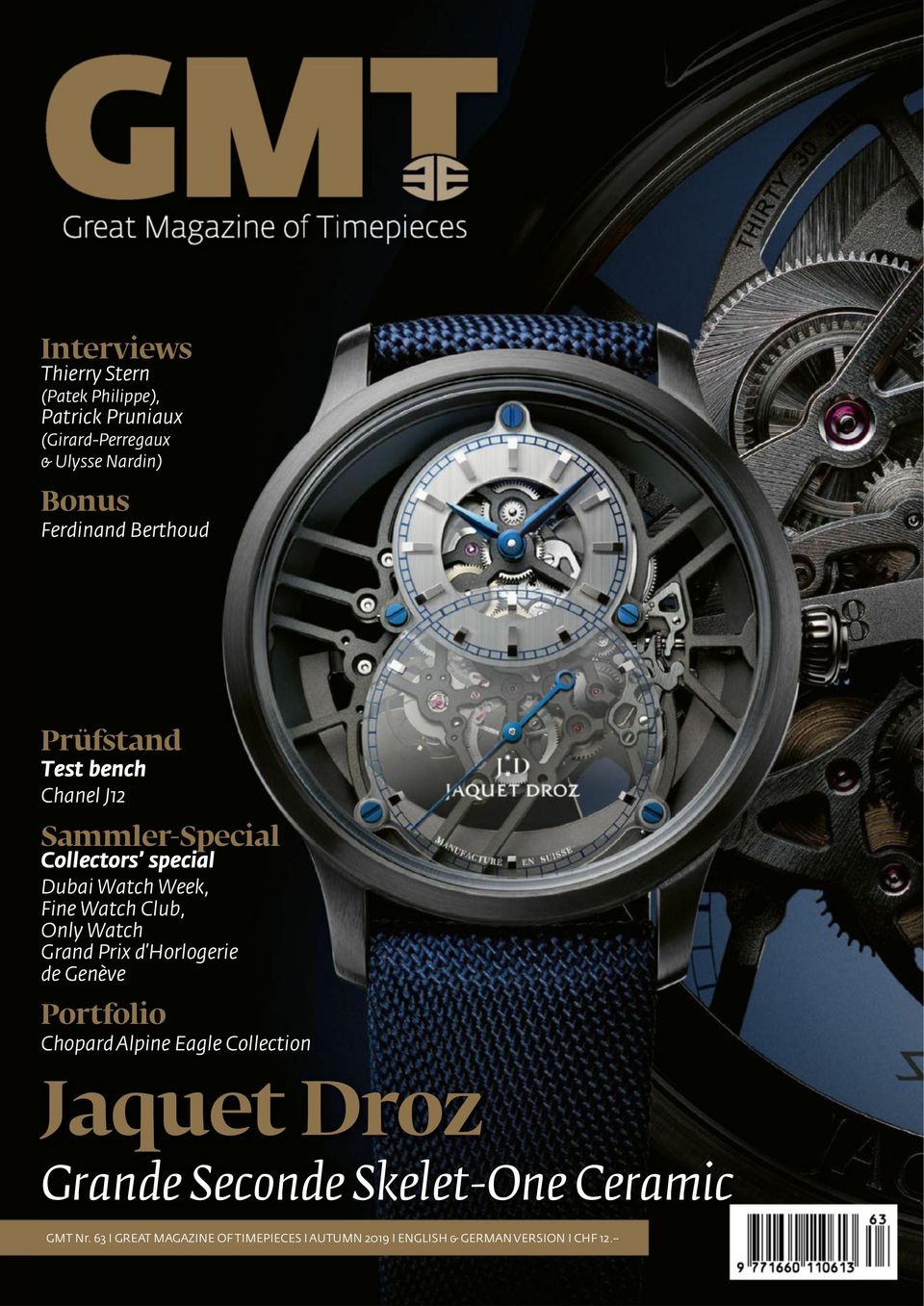 GMT, Great Magazine of Timepieces (German-English) Issue 63