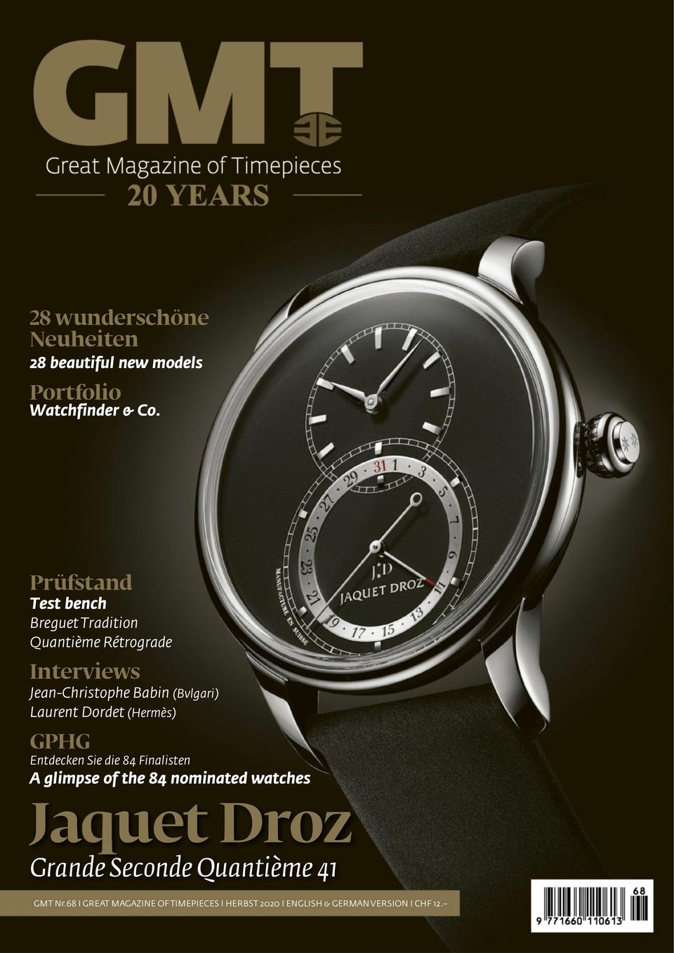 GMT, Great Magazine of Timepieces (German-English) issue 68