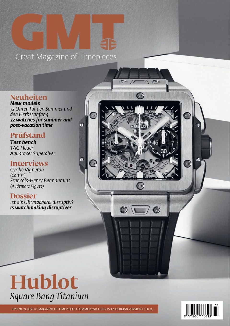 GMT, Great Magazine of Timepieces (German-English) Issue 77