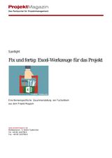 Okotber 2015. Fix und fertig: Excel-Werkzeuge für das Projekt