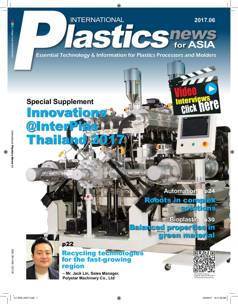 International Plastics News for AsiaJune 2017 Magazine