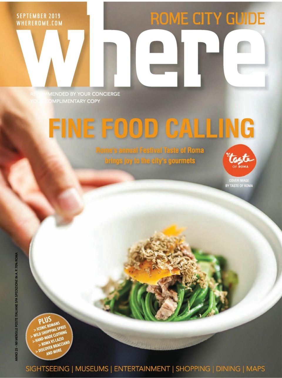 Where Rome-September 2019 Magazine - Get your Digital Subscription