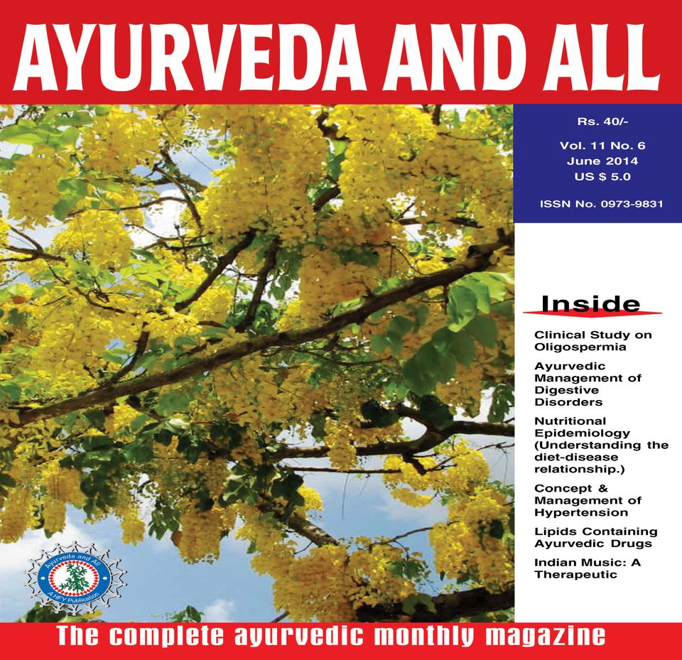 Ayurveda and allJune 2014 Magazine Get your Digital Subscription