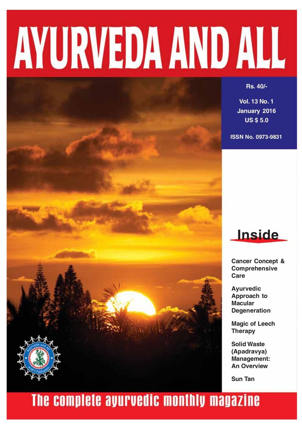 Ayurveda and allJanuary 2016 Magazine Get your Digital Subscription