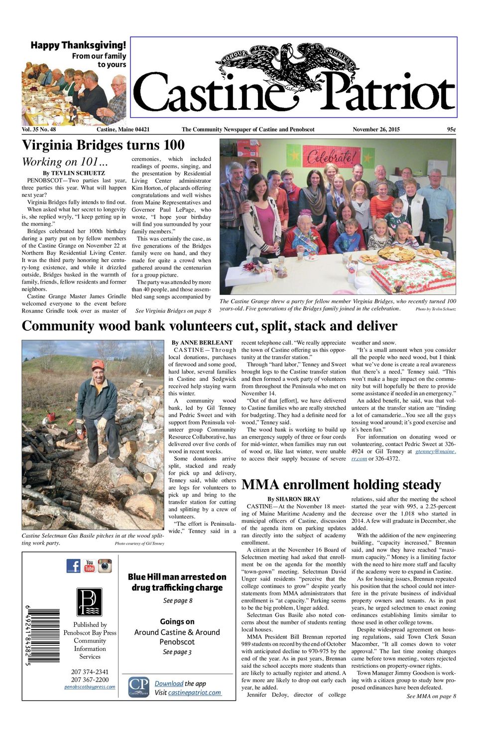 Castine Patriot11/26/2015 Newspaper Get your Digital Subscription