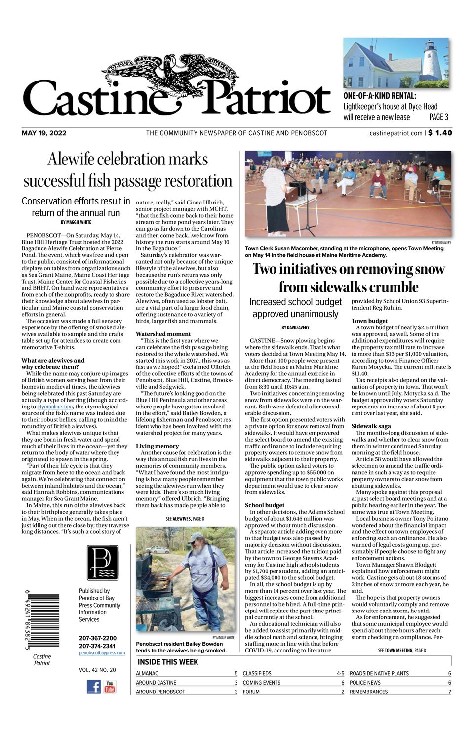Castine PatriotMay 19, 2022 Newspaper Get your Digital Subscription