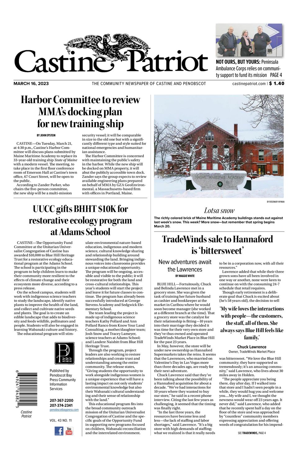 Castine Patriot Newspaper Get your Digital Subscription