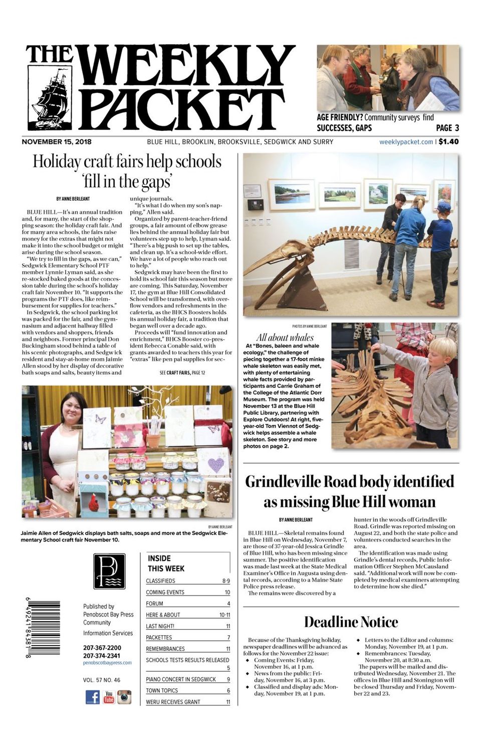 The Weekly Packet11/15/2018 Newspaper Get your Digital Subscription