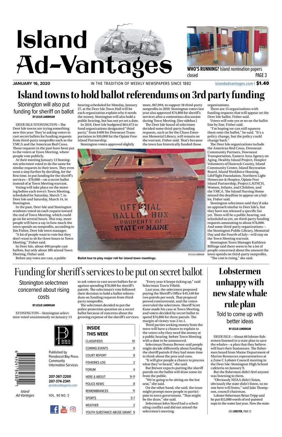 Island AdVantages1/16/2020 Newspaper Get your Digital Subscription
