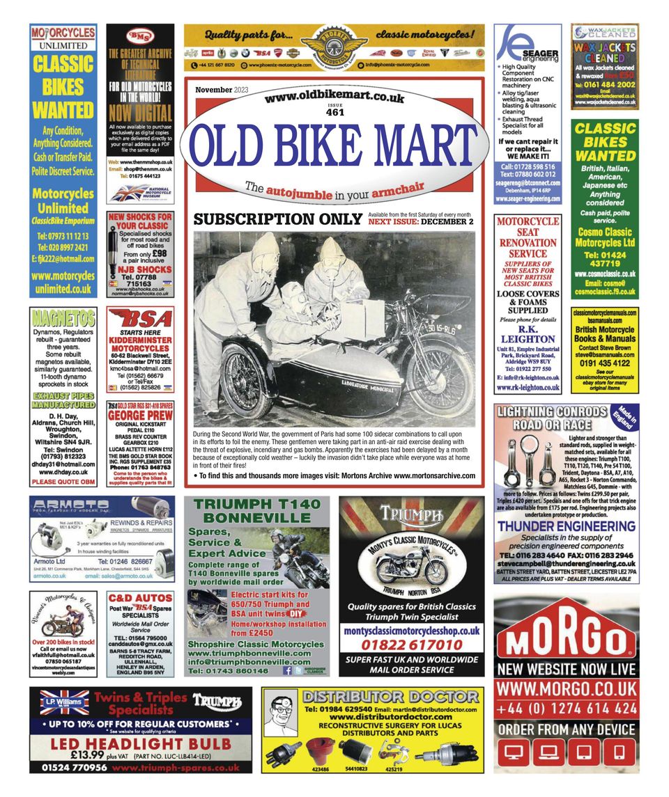 Get your digital copy of Old Bike Mart November 2023 issue