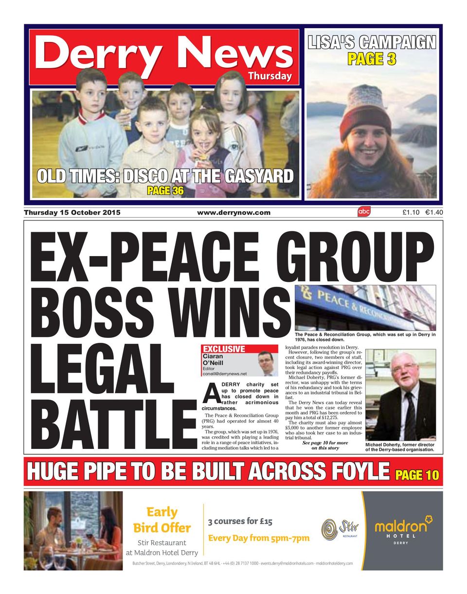 Derry News15 October 2015 Magazine Get your Digital Subscription