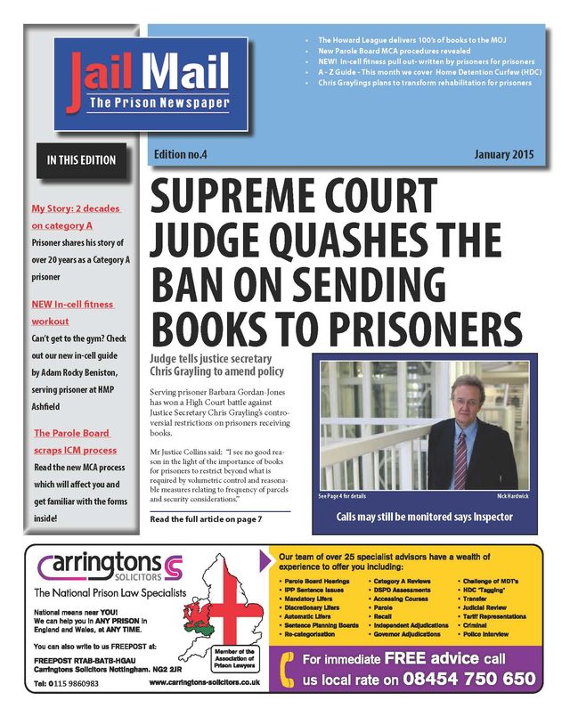 Jail Mail UK –  Prison Newspaper