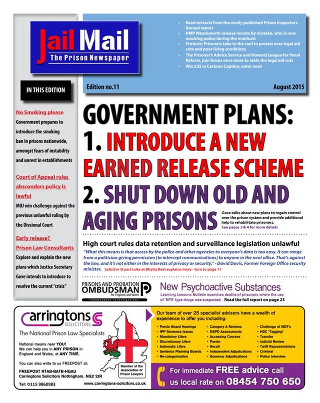 Jail Mail UK –  Prison Newspaper