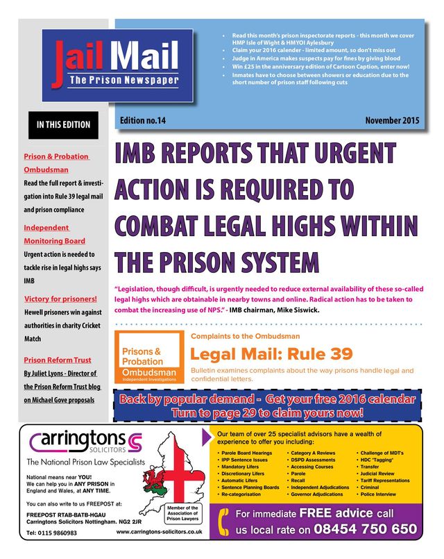 Jail Mail UK –  Prison Newspaper