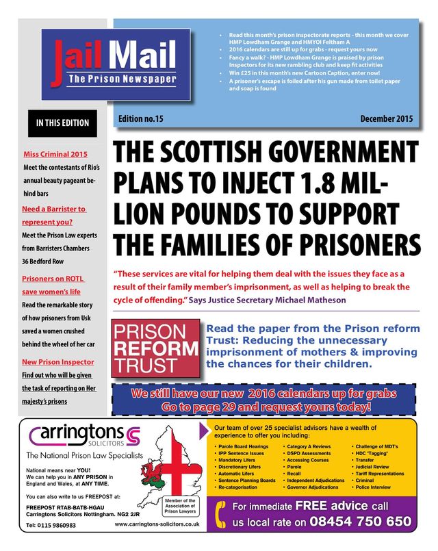 Jail Mail UK –  Prison Newspaper