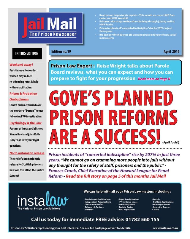 Jail Mail UK –  Prison Newspaper