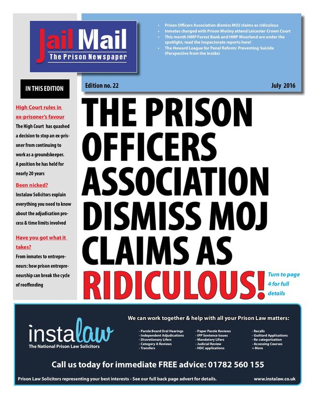 Jail Mail UK –  Prison Newspaper