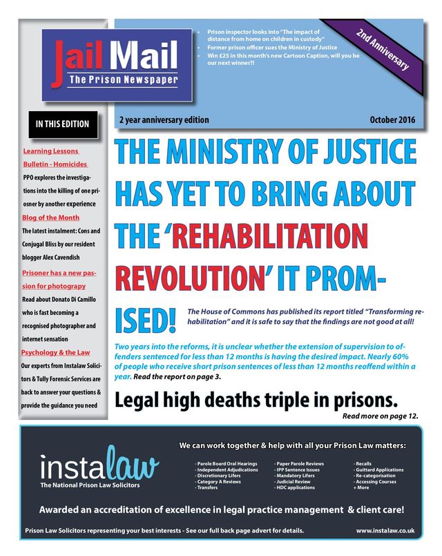 Jail Mail UK –  Prison Newspaper
