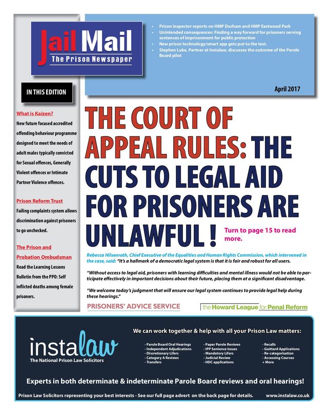 Jail Mail UK –  Prison Newspaper