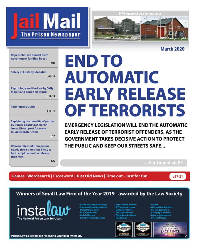 Jail Mail UK –  Prison Newspaper