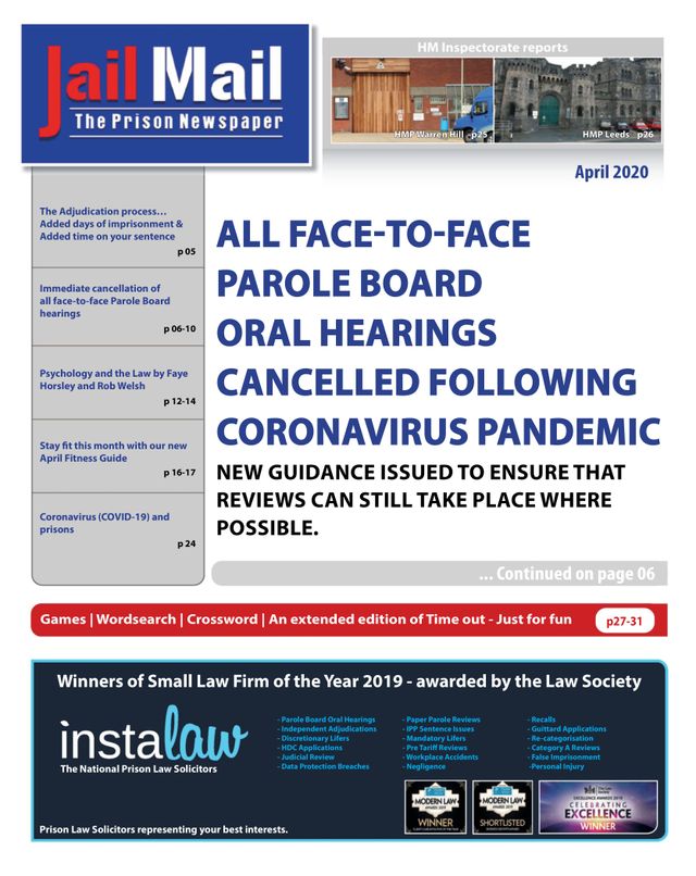 Jail Mail UK –  Prison Newspaper