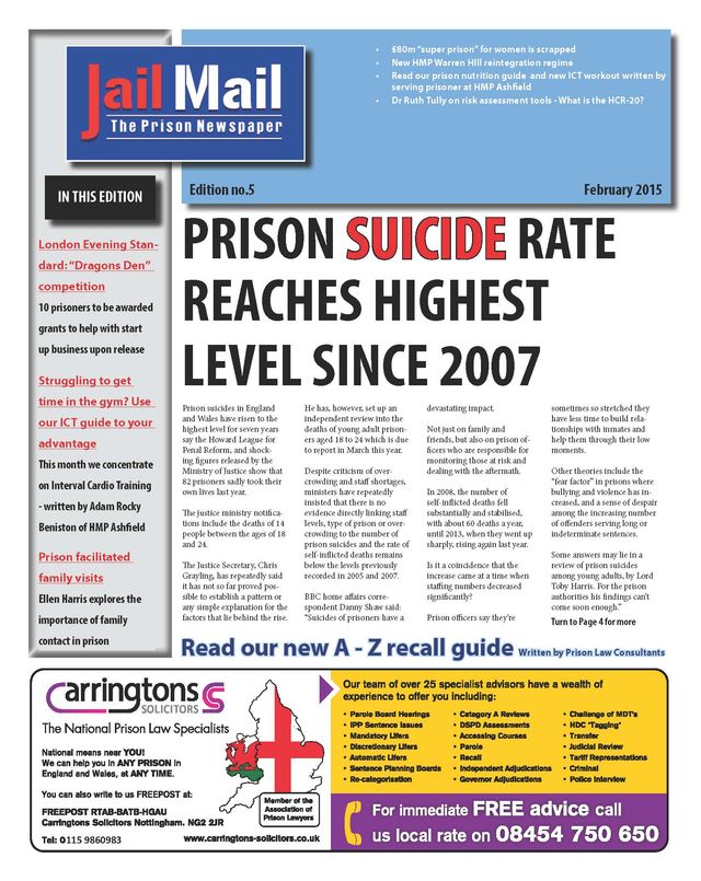 Jail Mail UK –  Prison Newspaper