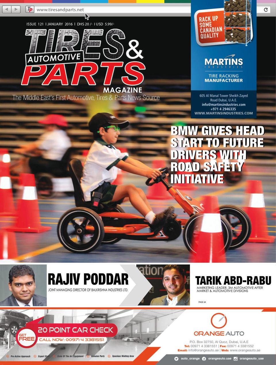 Tires and parts MagazineJanuary 2016 Magazine