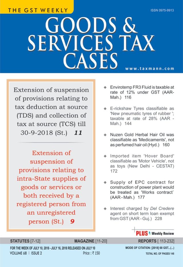 Goods & Services Tax Cases