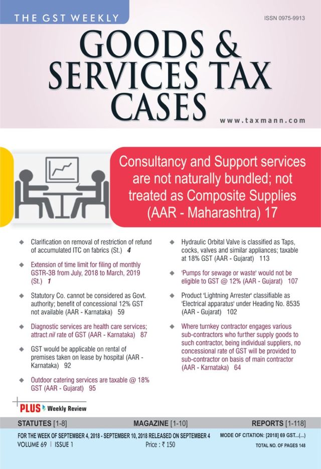 Goods & Services Tax Cases
