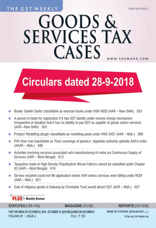 Goods & Services Tax Cases