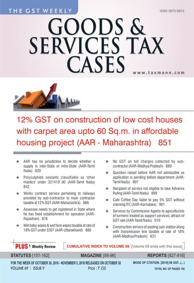Goods & Services Tax Cases