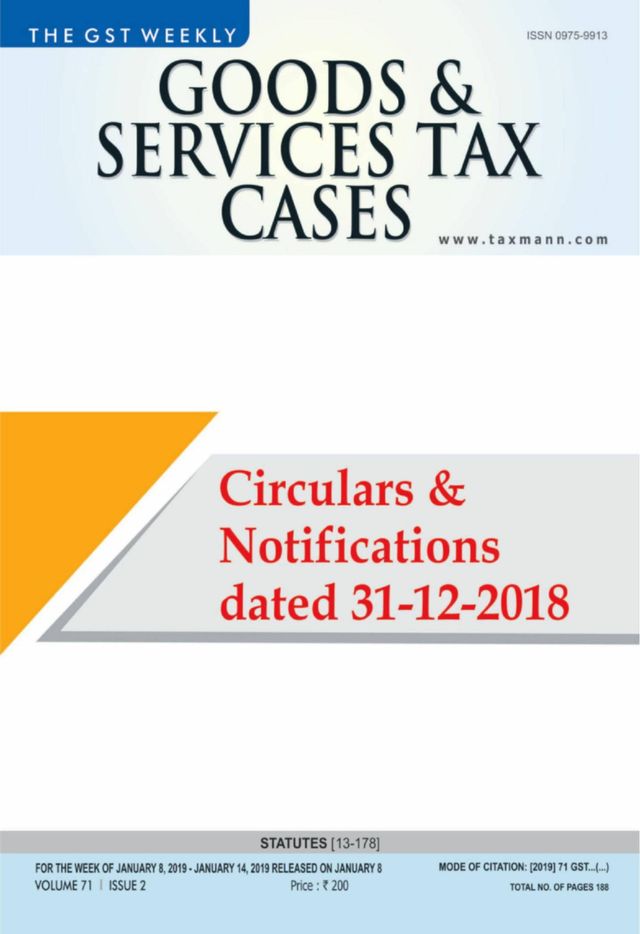 Goods & Services Tax Cases