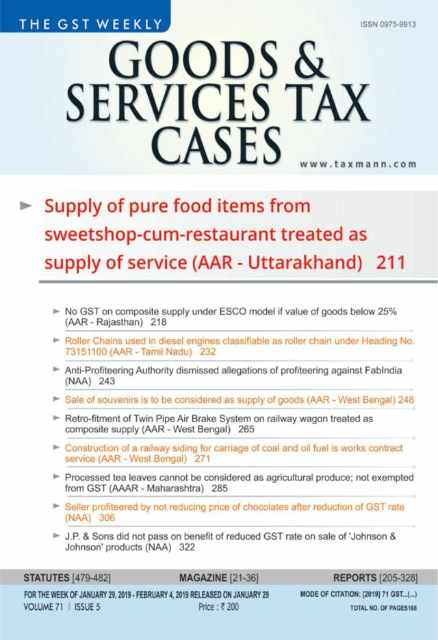 Goods & Services Tax Cases