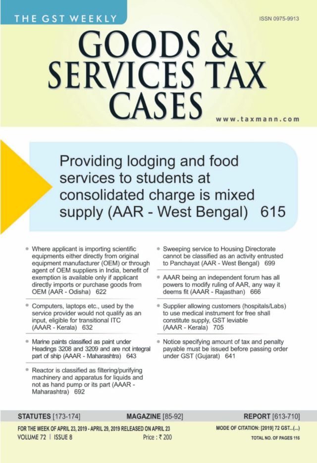 Goods & Services Tax Cases