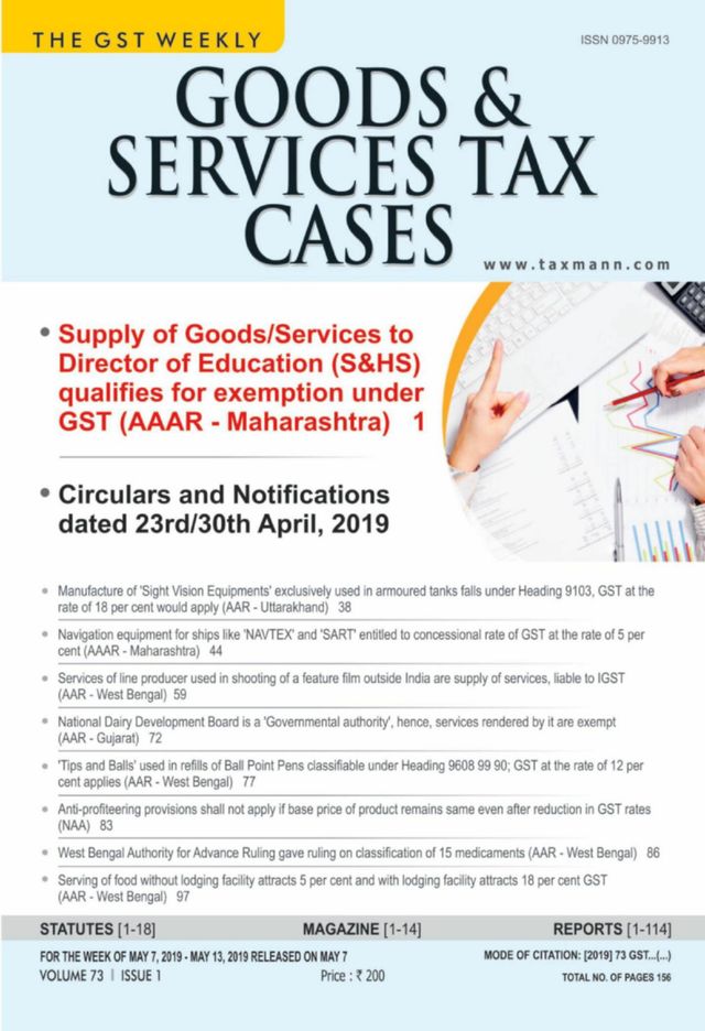 Goods & Services Tax Cases