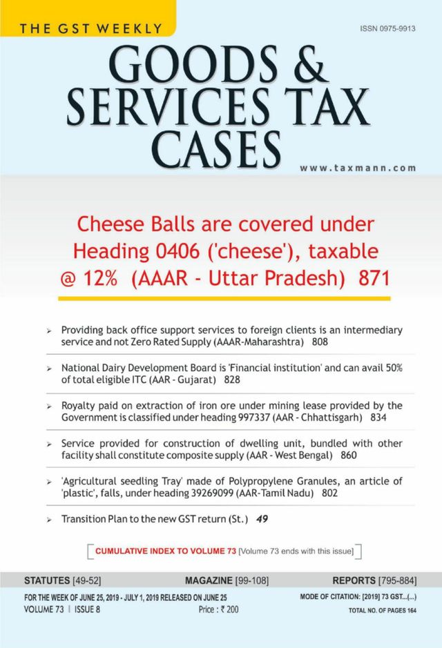 Goods & Services Tax Cases