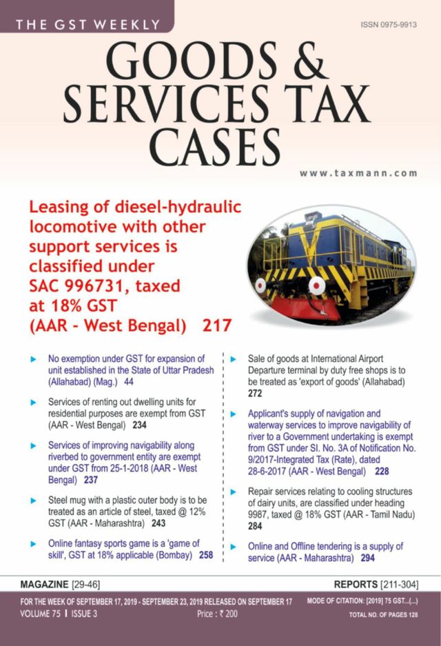 Goods & Services Tax Cases
