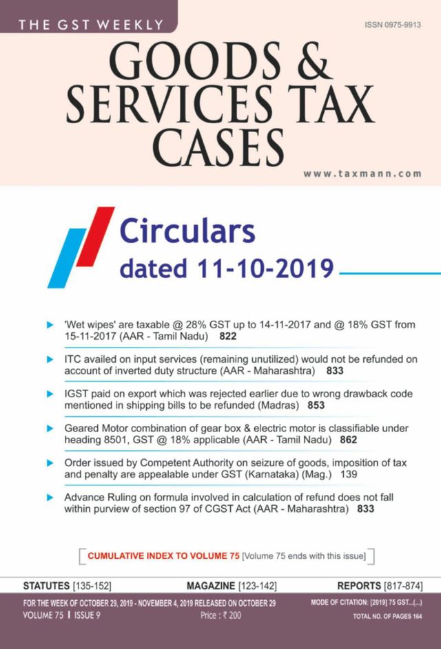 Goods & Services Tax Cases