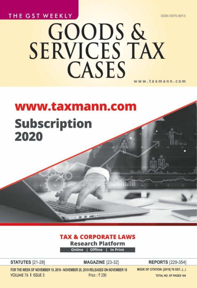 Goods & Services Tax Cases