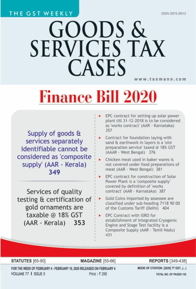 Goods & Services Tax Cases